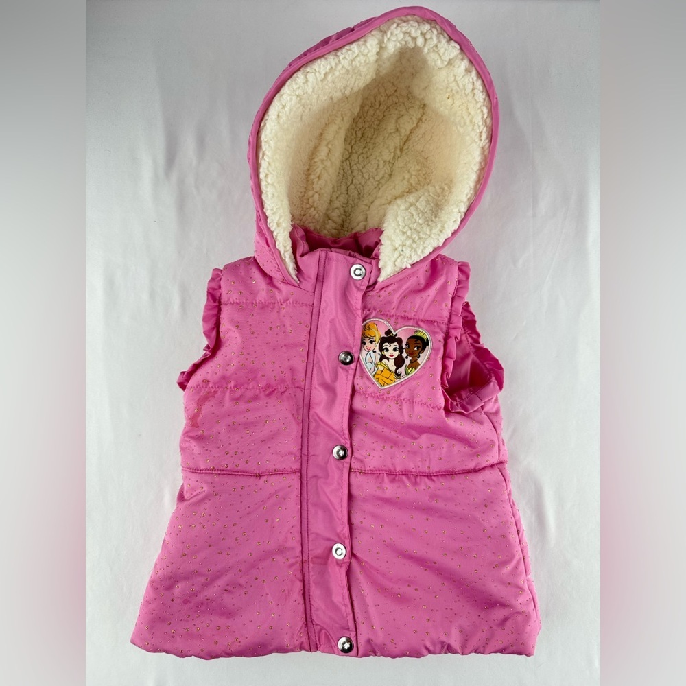 Disney Princess Pink Hooded Vest for Kids